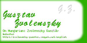 gusztav zvolenszky business card